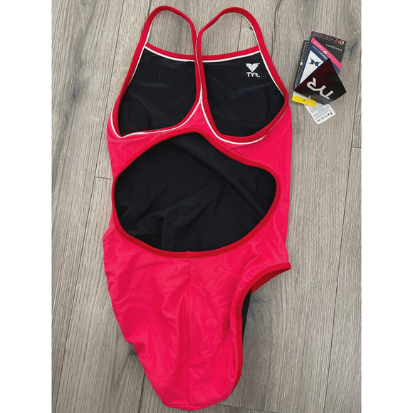 TYR HydraSpan Double Binding Reversible DiamondFit One Piece Swimsuit Sz 30 $55 - Picture 7 of 11